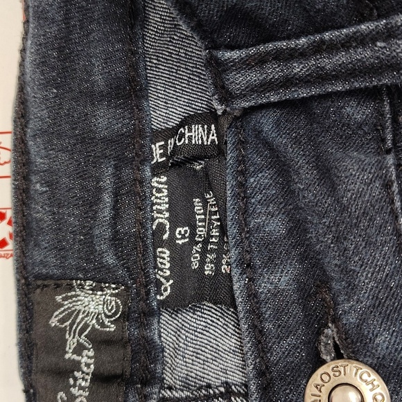 Juniors Size 13 Straight Leg Jeans,  Black Straight Leg Jeans - Picture 7 of 7